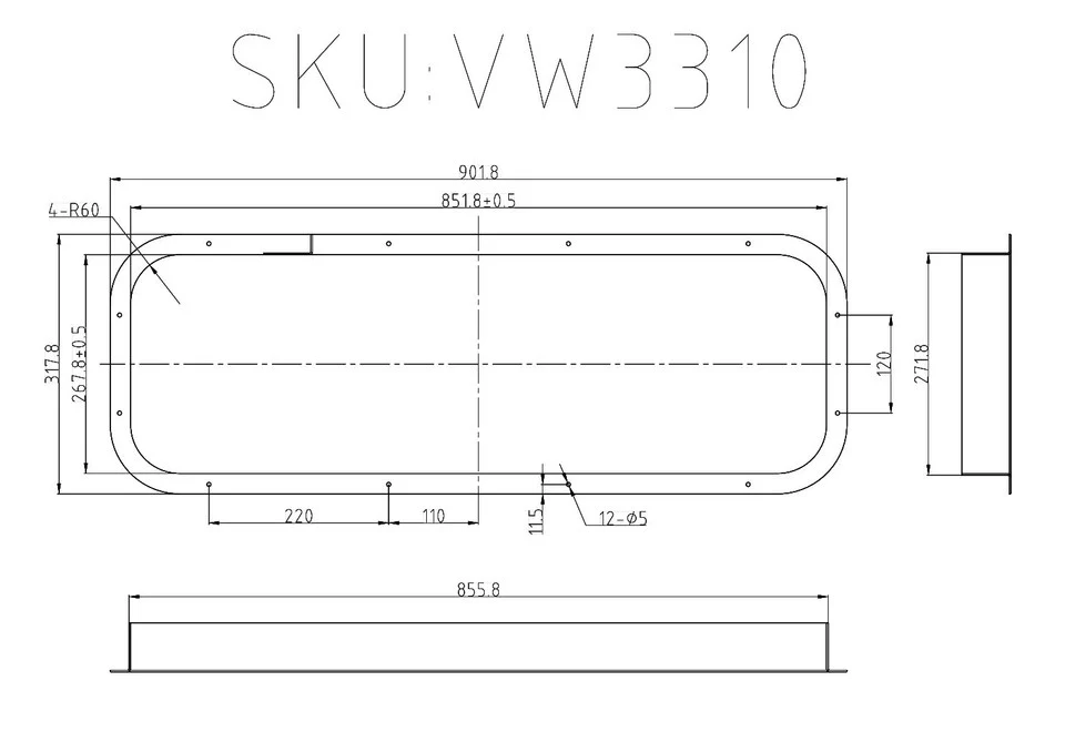 VWD VW3310 Interior Trim Beauty Ring(BR-VW3310) - Image 3